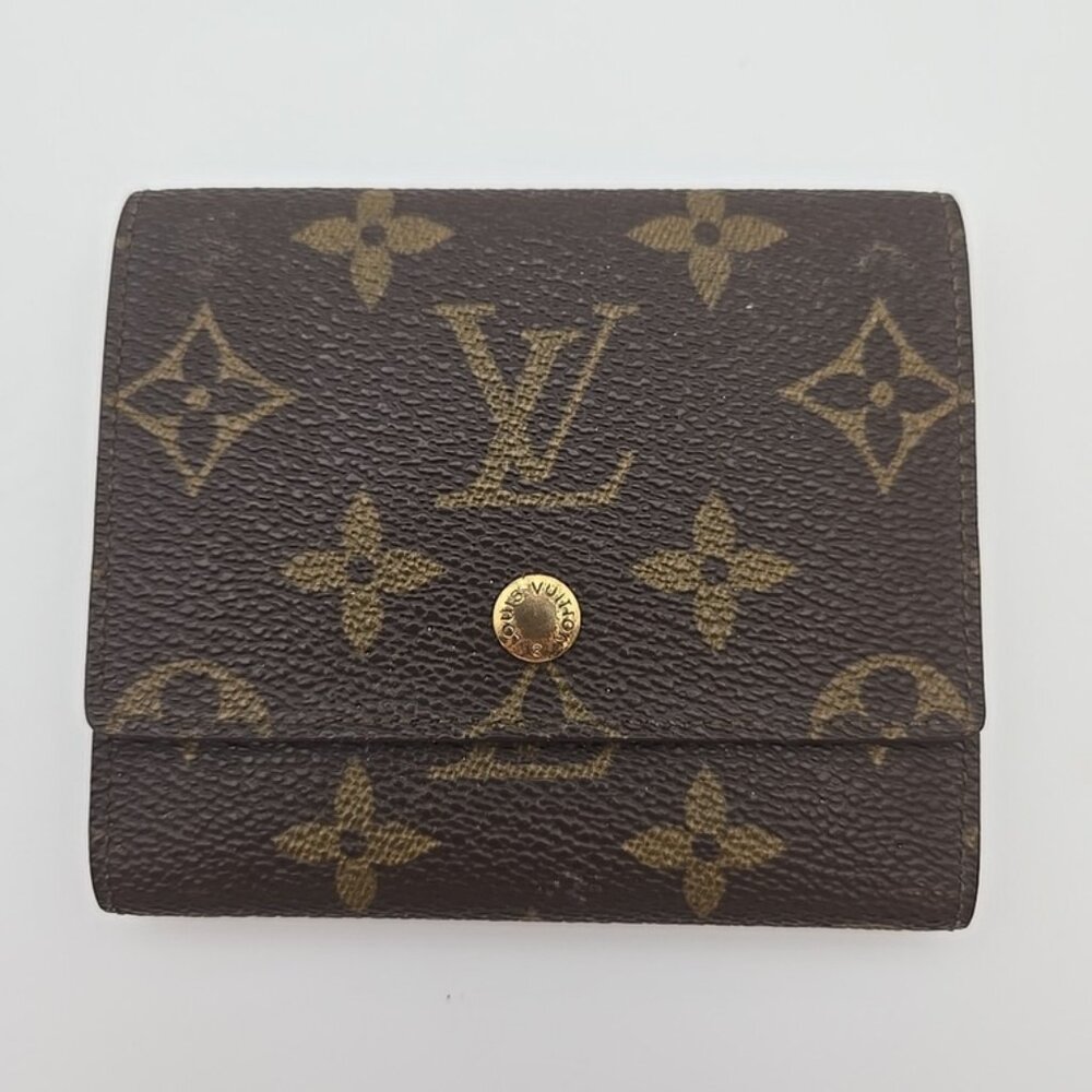 Genuine LOUIS VUITTON Monogram Trifold Card Case Wallet USA.